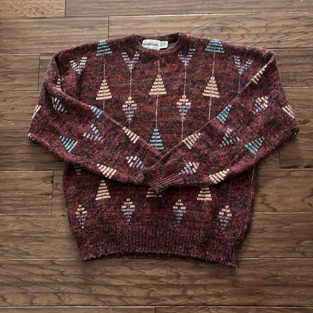 Vintage McGregor Acrylic Geometric Multicolor Sweater Size XL